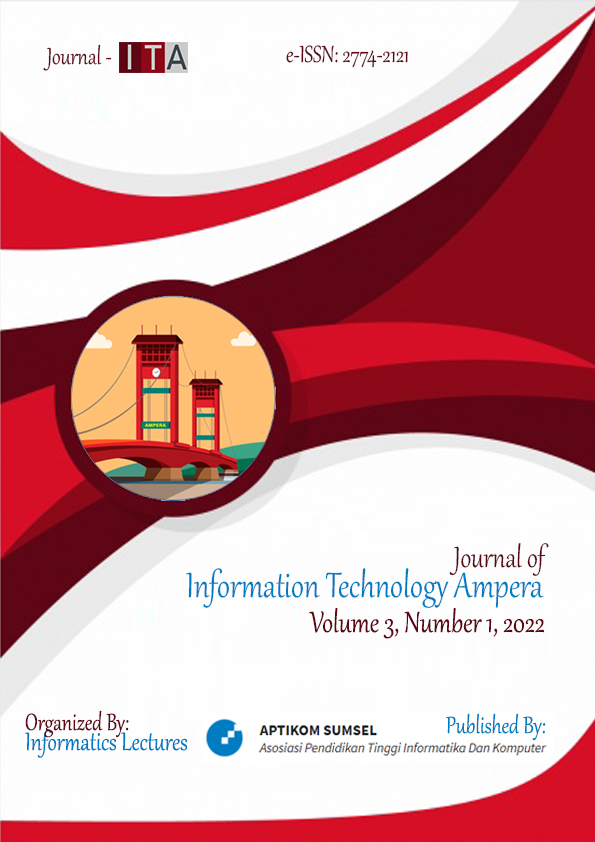 					View Vol. 3 No. 1 (2022): Journal of Information Technology Ampera
				