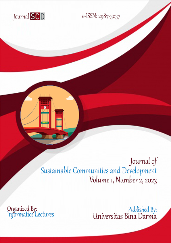 					View Vol. 1 No. 2 (2023): Journal of Sustainable Communities and Development
				